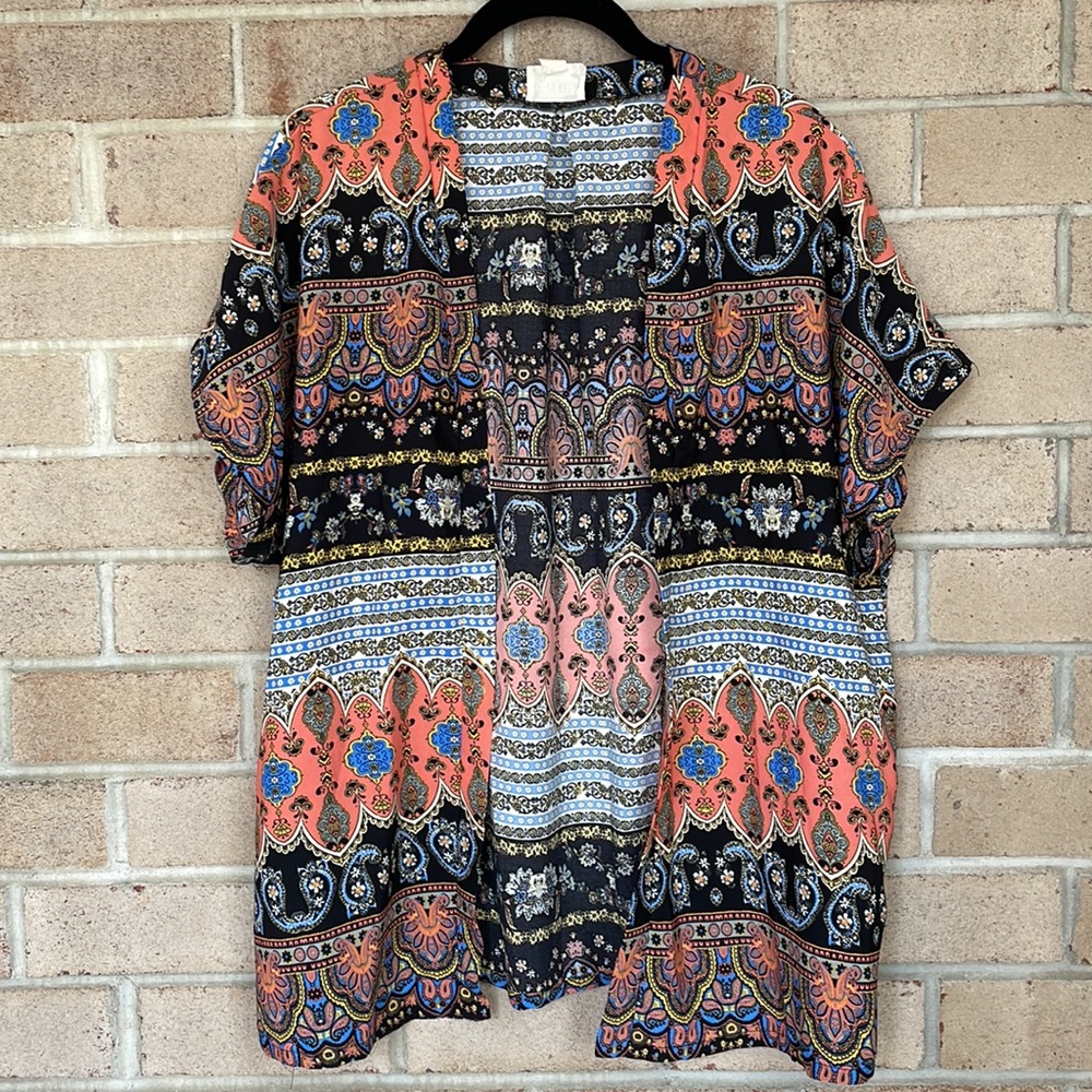 PacSun Paisley Print Open-Front Kimono
